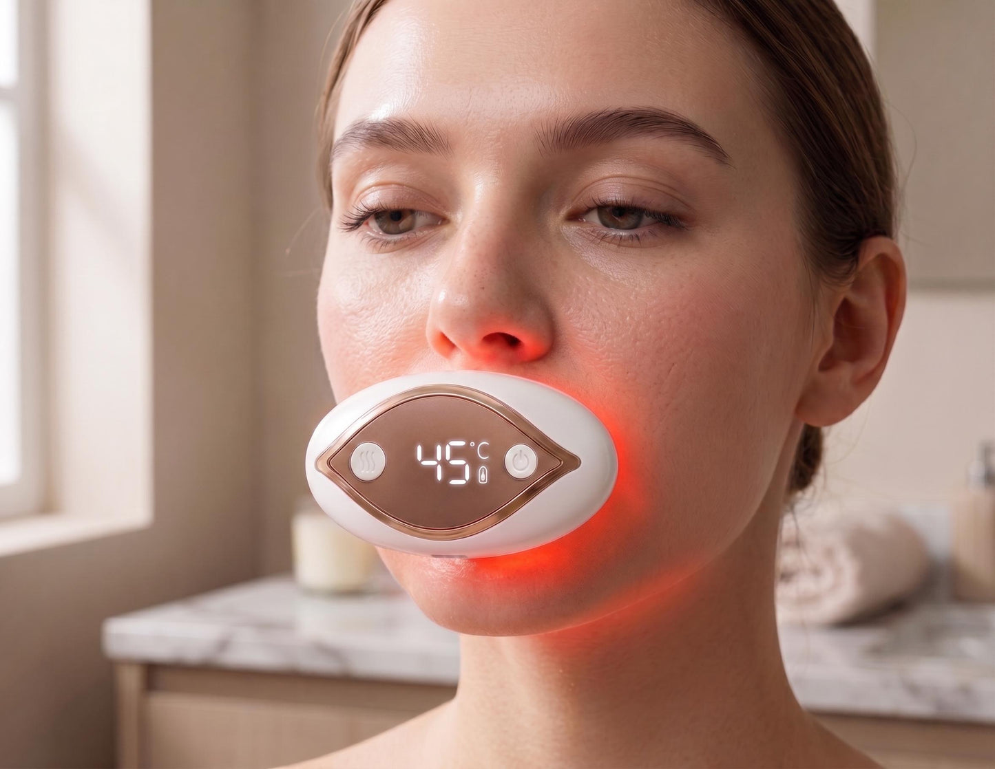 LUMÉA GlowLip™ — 2-in-1 Red Light Lip Plumper & Anti-Aging Device | LED Therapy + Heat + Suction